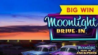 Moonlight Drive-In Slot - INCREDIBLE HIT! ALL BONUS FEATURES!