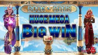 HUGE MEGA BIG WIN ON BOOK OF GODS SLOT (BTG) - 5€ BET!