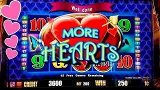 Happy Valentines Day! More Hearts Max Bet Bonus - Big Win!