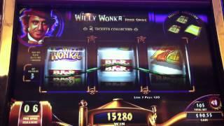 Willy Wonka Slot Machine - Free Spins Bonus on low bet (no sound)