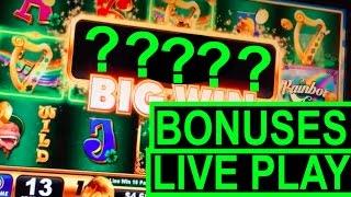 HUGE WIN!!! LIVE PLAY on Rainbow Cash Slot Machine with Bonuses