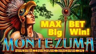 *MAX BET* - MONTEZUMA SLOT - *Big Win* - Slot Machine Bonus