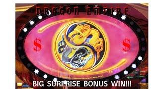 BIG SURPRISE BONUS WIN ON DRAGON EMPIRE SLOT MACHINE!!!  SHORT & SWEET!