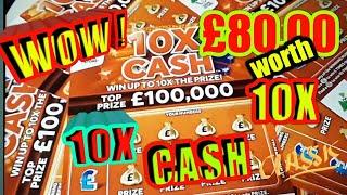 •£80•..of 10X Cash Scratchcards.•....                                 •classic•
