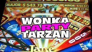 WILLY WONKA & TARZAN THROW A PARTY IN RIO - Slot Machine Bonus Wins