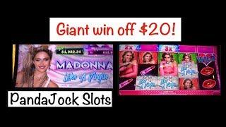 We got a GIANT win off $20•️Madonna slot and Wonder 4 Tall Fortunes.