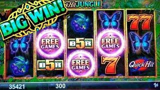 Quick Hit Jungle Slot Machine TON OF BONUSES With Max Bet w/RETRIGGER ! Live Slot Play