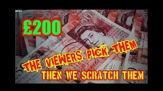 SCRATCHCARDS  PRIZE DRAW...& VIEWERS  CAN PICK THERE CARDS