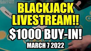LIVE BLACKJACK PART 4 WE ACTUALLY WON! March 7th 2022