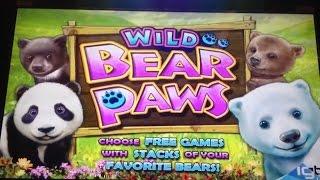 Wild Bear Paws Slot Machine FREE SPIN BONUS GAMES