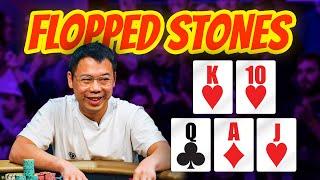 NUT STRAIGHT on Flop Results in ALL IN ⋆ Slots ⋆ #Shorts