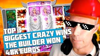 TOP 3 BIGGEST CRAZY WINS OF THE WEEK | THE BUILDER WON 48K EUROS IN THE CASINO | LIL DEVIL SLOT