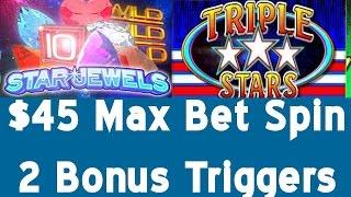 $45 Per Spin Slot Bet! 2 Bonus Triggers! High Limit Vegas Casino Video Slots Handpay Jackpot Ruby Tr