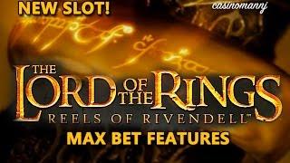 *NEW SLOT* Lord of the Rings - Rings of Rivendell - MAX BET! - Slot Machine Bonus