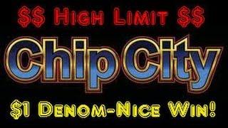 Chip City - Konami $1 denom - nice line hit