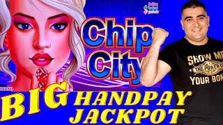 Big Handpay Jackpot On High Limit Konami CHIP CITY Slot Machine | High Limit Slot Play & Big Wins
