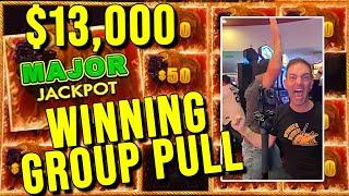 A MAJOR WINNING $13,000 Group Pull ⋆ Slots ⋆ Best Christmas Gift EVER!!