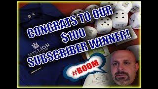 Chris Jackson Wins the $100 guess the subscriber contest