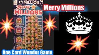 ..Merry Millions Scratchcard Game.......   One Card Wonder Game..mmmmmmMMM