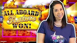 ALL ABOARD THE WINNING SLOT MACHINE ! SLOT QUEEN GOES FOR A RIDE!