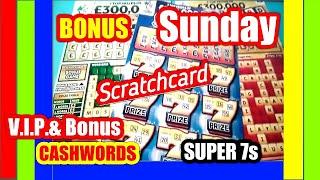 •Here is an Extra game•..Scratchcard. •Super 7's.• CashWord VIP•and CashWord Bonus•...