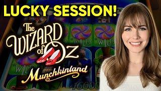 BIG LINE HIT! Very Lucky Session! Munchkinland Slot Machine!