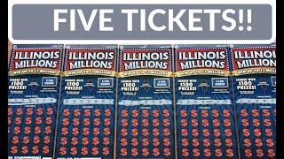PROFIT ALERT - Scratching 5 $20 Illinois Millions Tickets