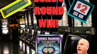 Fantastic Bonus Round Win On Double Diamond!