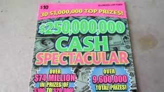 Cash Spectacular - $10 Illinois Lottery Instant Scratch Off TIcket