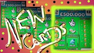 NEW"LIMITED"EDITION £500,000 JACKPOT SCRATCHCARDS & LUCKY NUMBERS" BINGO"GOLD 7s.£250,000 MULTIPLIER