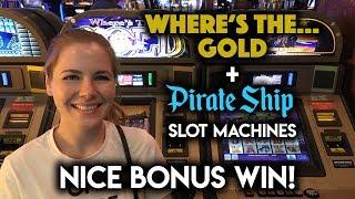 Max Bet! Nice BONUS Win on Wheres the GOLD! Slot Machine!