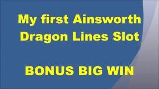 •DRAGON LINES Slot machine•My first Ainsworth•BONUS SUPER BIG WIN•$2.00 MAX BET