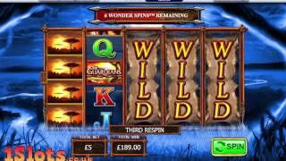 Guardians online slot - 5 free spins with retrigger. £5 stakes
