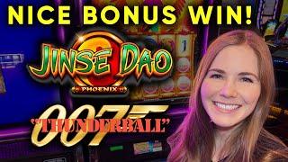 This Game Just Keeps Paying Me! James Bond Thunderball Slot Machine! Nice Bonus Win!