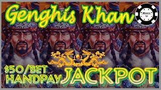 •HANDPAY JACKPOT on GENGHIS KHAN •HIGH LIMIT Dragon Link $50 BONUS ROUND New Slot Machine •