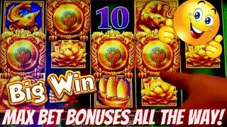 Da Ji Da Li Slot Max Bet Bonus & BIG WIN | Max Bet Bonuses On Tiki Fire, Ocean Magic & Buffalo Gold
