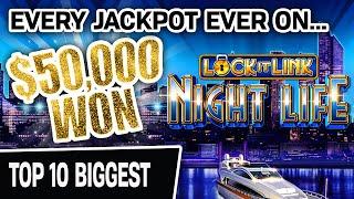 ⋆ Slots ⋆ INSANE! EVERY Jackpot EVER on Lock It Link: Night Life ⋆ Slots ⋆ More Than $50K WON!