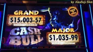 First Look ! CASH BULL .25c Slot Machine ”Double profit” San Manuel Casino