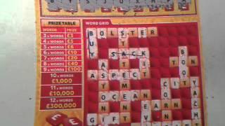 Scratchcard..Cash Word..with moaning Pig