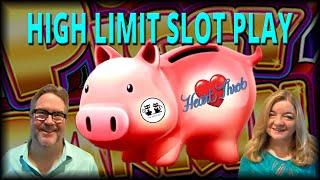 ⋆ Slots ⋆ HIGH LIMIT PLAY on HEART THROB and PIGGY BANKIN' ⋆ Slots ⋆