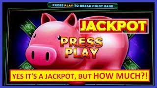 JACKPOT HANDPAY! Lock It Link Piggy Bankin' Slots - I GOT THE FULL SCREEN!
