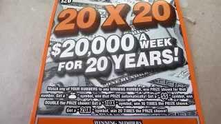 20X20 - Illinois Instant Lottery Scratch Off Ticket Video