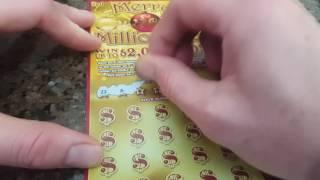 NEW GAME! BIG SCRATCH OFF WINNER!! 2016 ILLINOIS LOTTERY $20 MERRY MILLIONAIRE SCRATCH OFF TICKET.