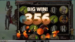Steam Tower Slot Free Spins Feature SUPER WIN!