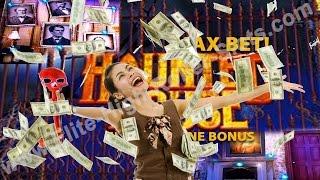 •Big Win on $5 Haunted House Slot machine! Elite High Roller Vegas Gambling Jackpot, Handpay • SiX S