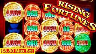 Rising Fortunes Slot Machine $8.80 Max Bet Bonuses | Lighting Link & Dragon Link Slot Bonuses Won