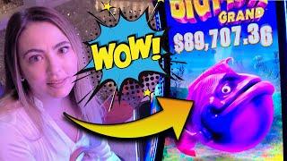 OMG 20 FREE GAMES & Progressive WIN on The Big Fish Slot Machine in Vegas 2022