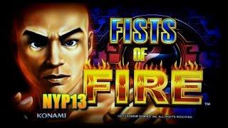 Konami - Fists of Fire Slot Line Hit & Bonus
