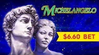 Michelangelo Slot - $6.60 Max Bet - NICE SESSION & Bonus!