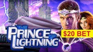 Prince Lightning Slot - $20 Max Bet - High Limit Bonus, NICE!